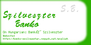 szilveszter banko business card